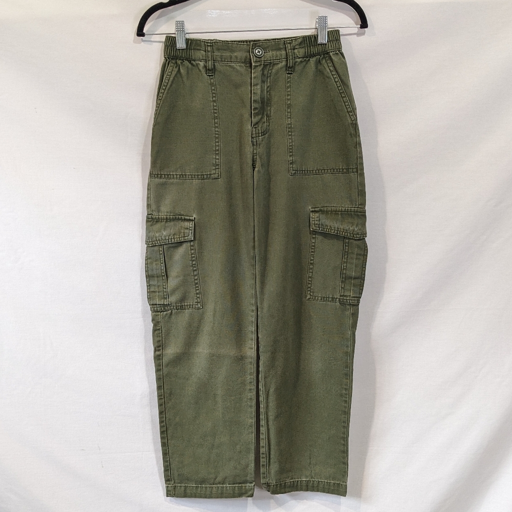 Aeropostale 100% Cotton Hunter Green Cargo Pants Size XS